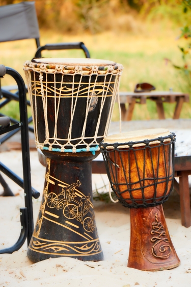 Fireplace at Shangana Safaris Lazy River mokoro base camp.